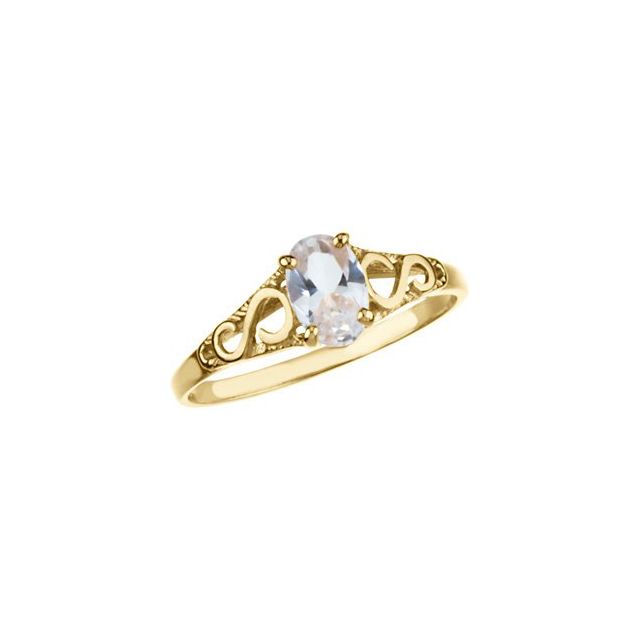Детски пръстен Precious Gift™ с камък по месец — продуктов кадър