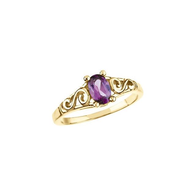 Детски пръстен Precious Gift™ с камък по месец — продуктов кадър