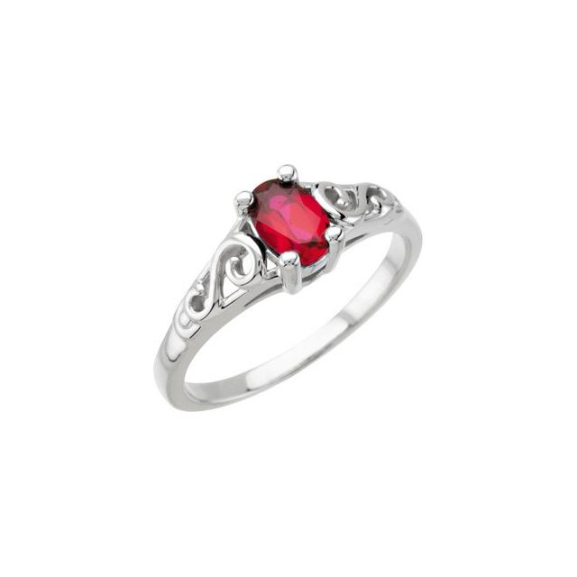 Детски пръстен Precious Gift™ с камък по месец — продуктов кадър