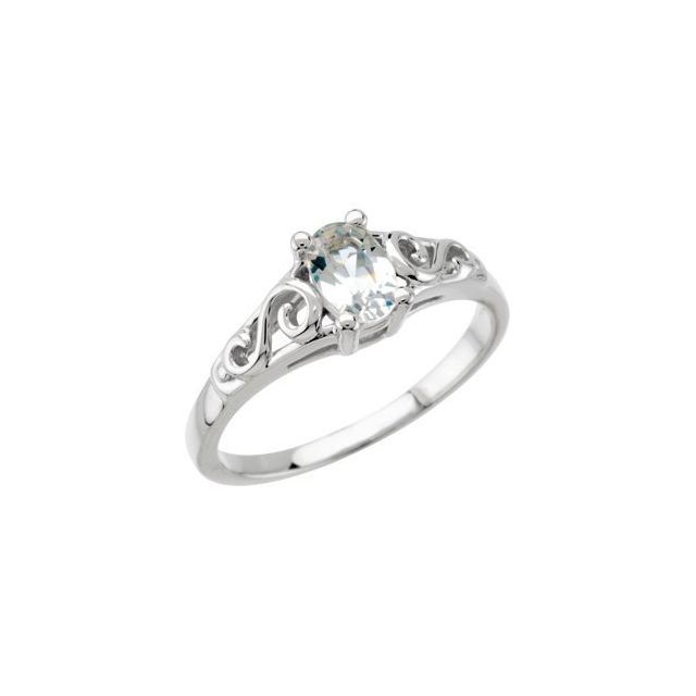 Детски пръстен Precious Gift™ с камък по месец — продуктов кадър