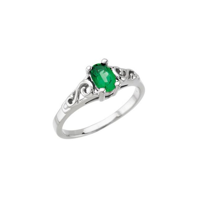 Детски пръстен Precious Gift™ с камък по месец — продуктов кадър