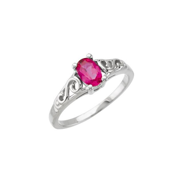Детски пръстен Precious Gift™ с камък по месец — продуктов кадър