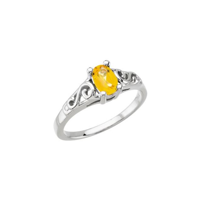 Детски пръстен Precious Gift™ с камък по месец — продуктов кадър
