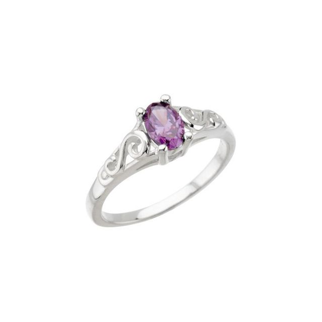Детски пръстен Precious Gift™ с камък по месец — продуктов кадър