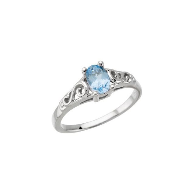 Детски пръстен Precious Gift™ с камък по месец — продуктов кадър