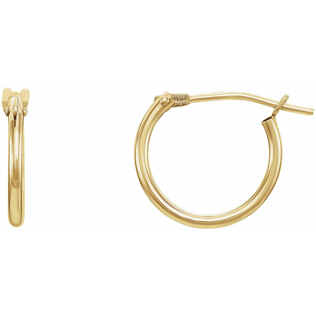 Детски халки 12,5 mm от 14K жълто злато — Stuller