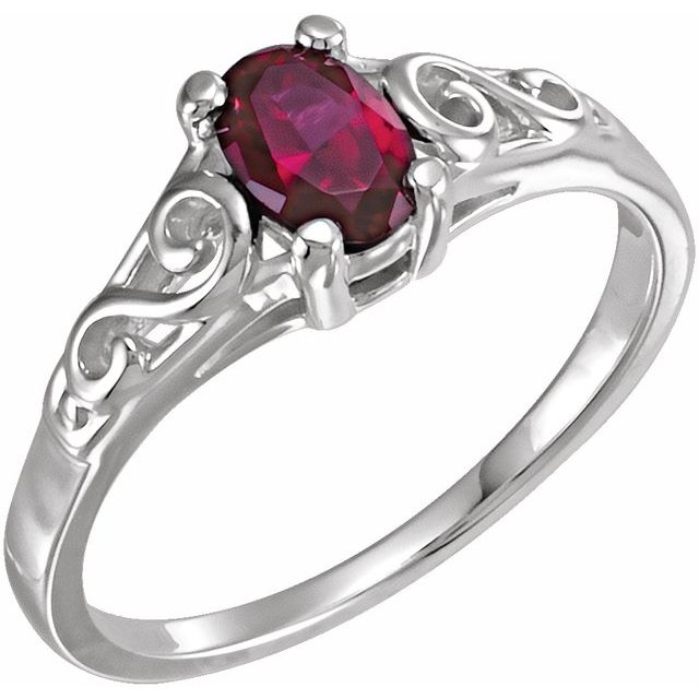 Детски пръстен Precious Gift™ с камък по месец — продуктов кадър