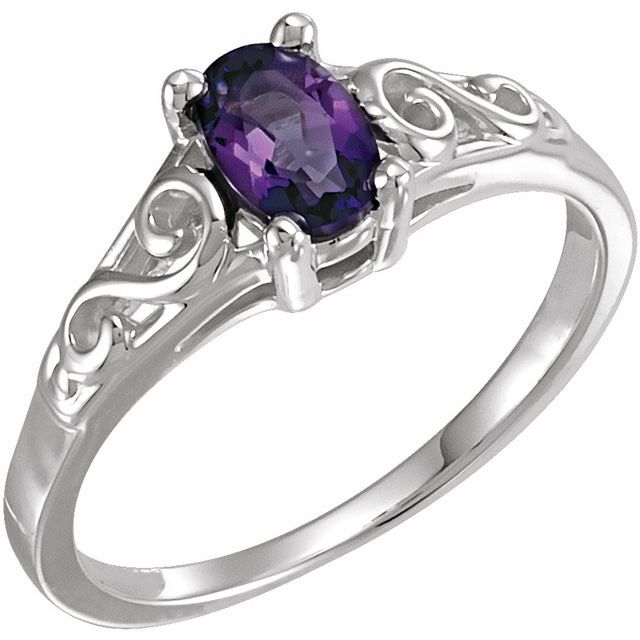 Детски пръстен Precious Gift™ с камък по месец — продуктов кадър
