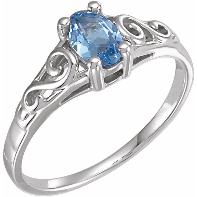 Детски пръстен Precious Gift™ с камък по месец — продуктов кадър