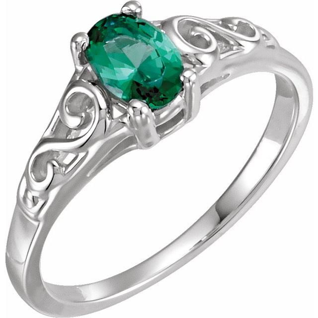 Детски пръстен Precious Gift™ с камък по месец — продуктов кадър