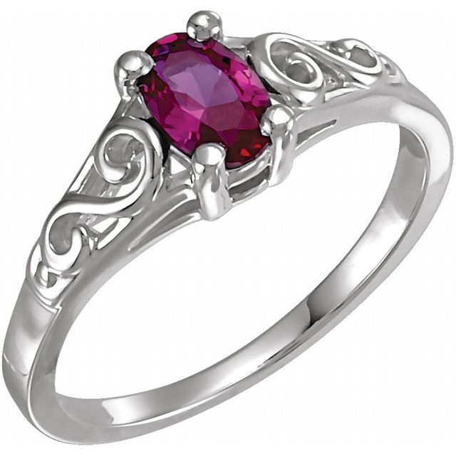 Детски пръстен Precious Gift™ с камък по месец — продуктов кадър
