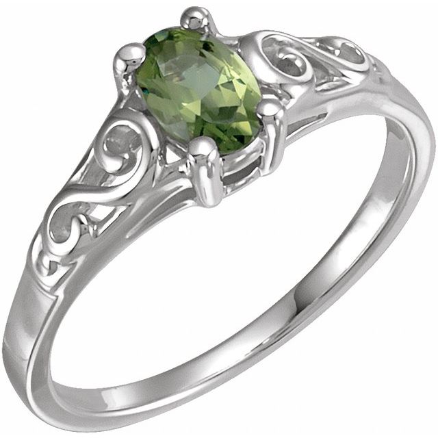 Детски пръстен Precious Gift™ с камък по месец — продуктов кадър