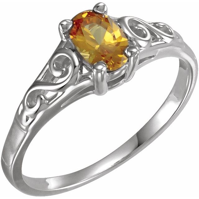 Детски пръстен Precious Gift™ с камък по месец — продуктов кадър