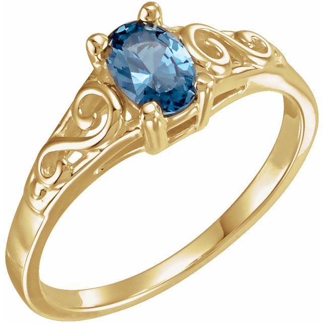 Детски пръстен Precious Gift™ с камък по месец — продуктов кадър