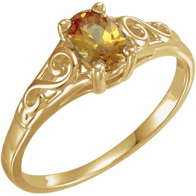 Детски пръстен Precious Gift™ с камък по месец — продуктов кадър