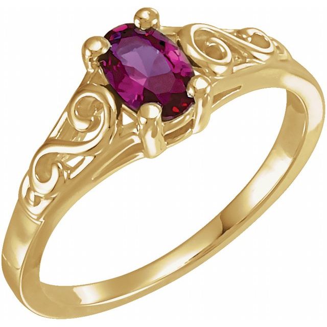 Детски пръстен Precious Gift™ с камък по месец — продуктов кадър