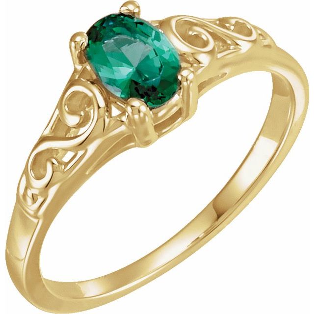 Детски пръстен Precious Gift™ с камък по месец — продуктов кадър