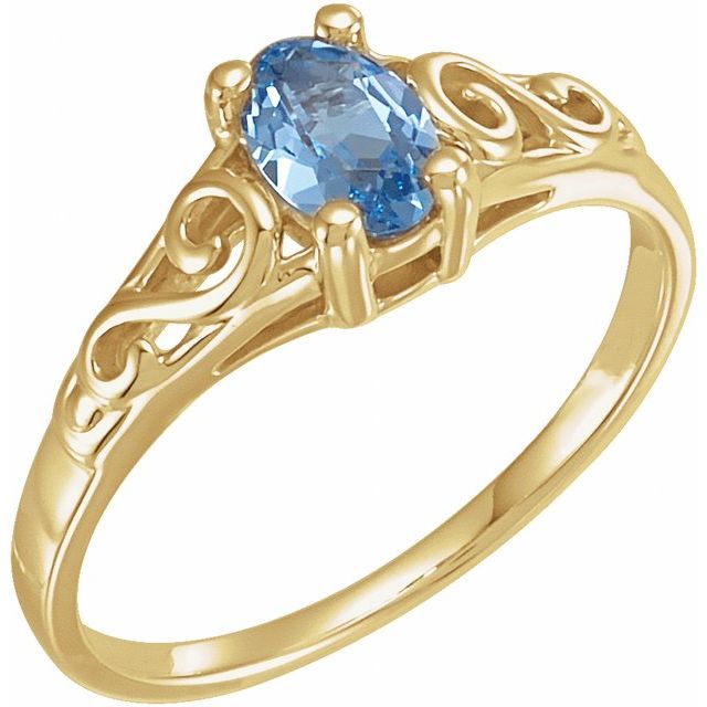 Детски пръстен Precious Gift™ с камък по месец — продуктов кадър