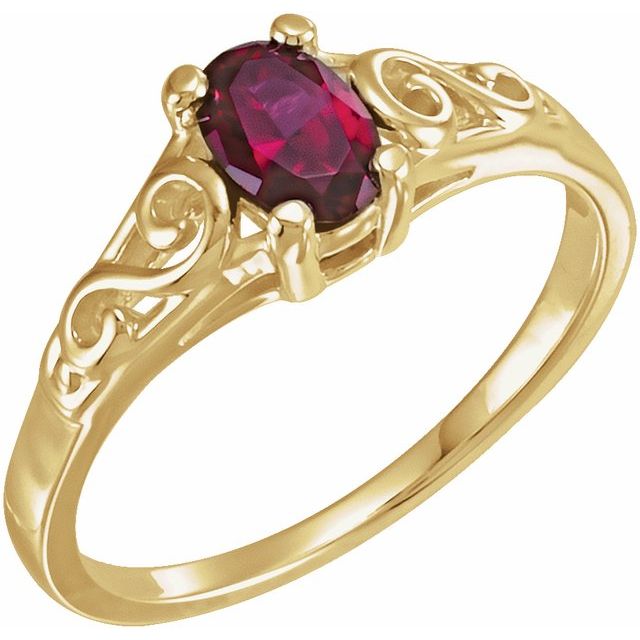Детски пръстен Precious Gift™ с камък по месец — продуктов кадър
